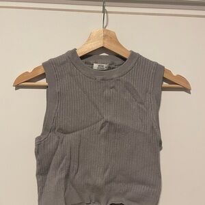 Ardene Gray Ribbed Knit Tank